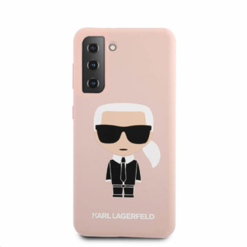 KLHCS21SSLFKPI Karl Lagerfeld Iconic Full Body Silicone Cover for Samsung Galaxy S21 Pink